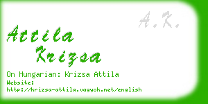 attila krizsa business card